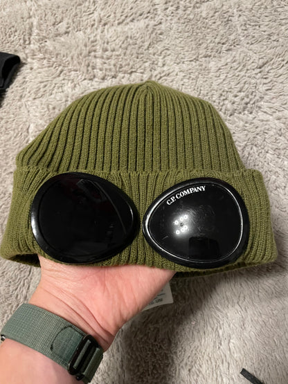 Cp Company Khaki Goggle Beanie